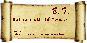 Beinschroth Tézeusz névjegykártya